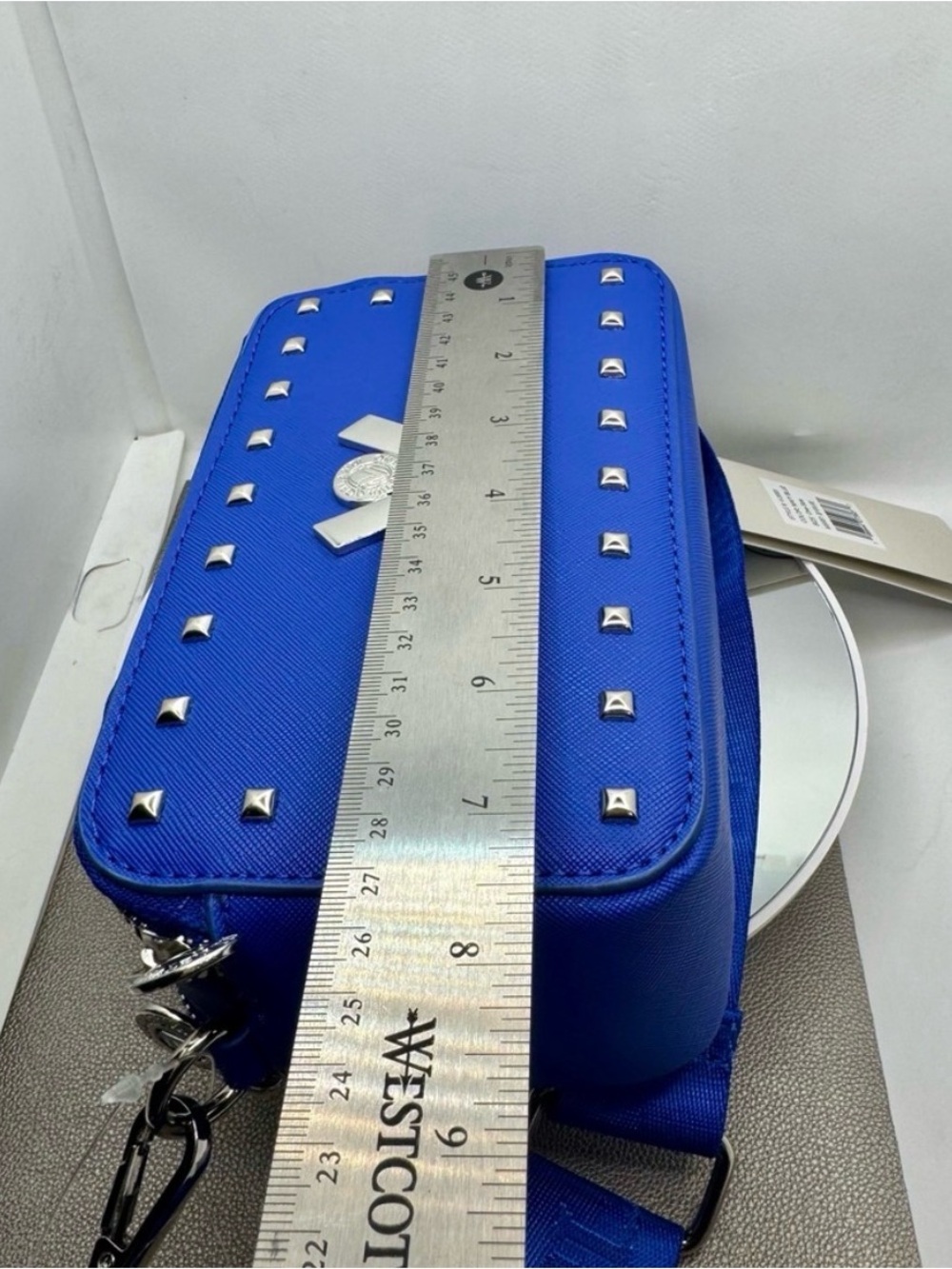 Valentino Orlandi Blue Studded Camera Bag - Picture 6 of 7